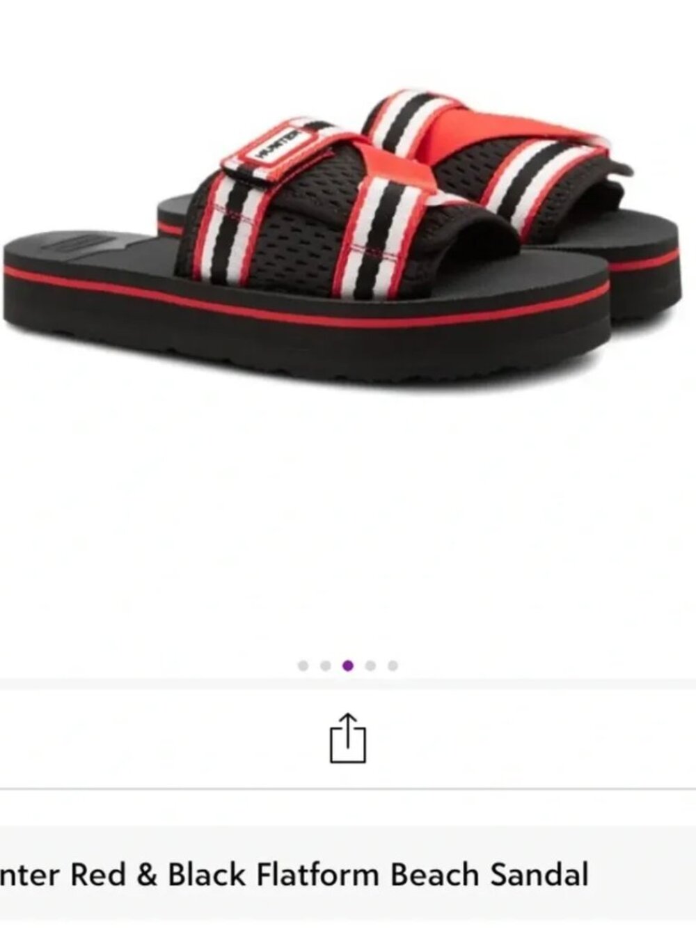 Hunter WOMEN'S ORIGINAL FLATFORM BEACH SLIDES